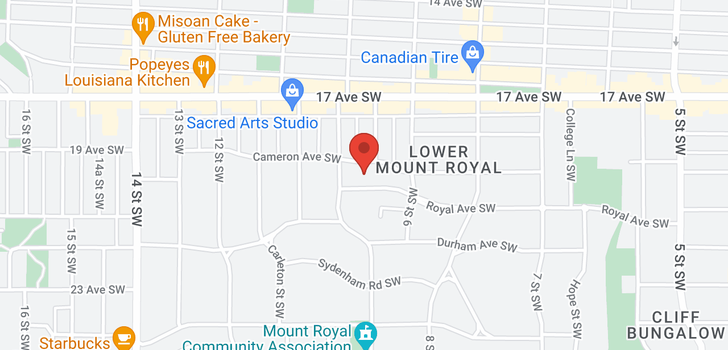 map of 305 1027 Cameron Avenue SW